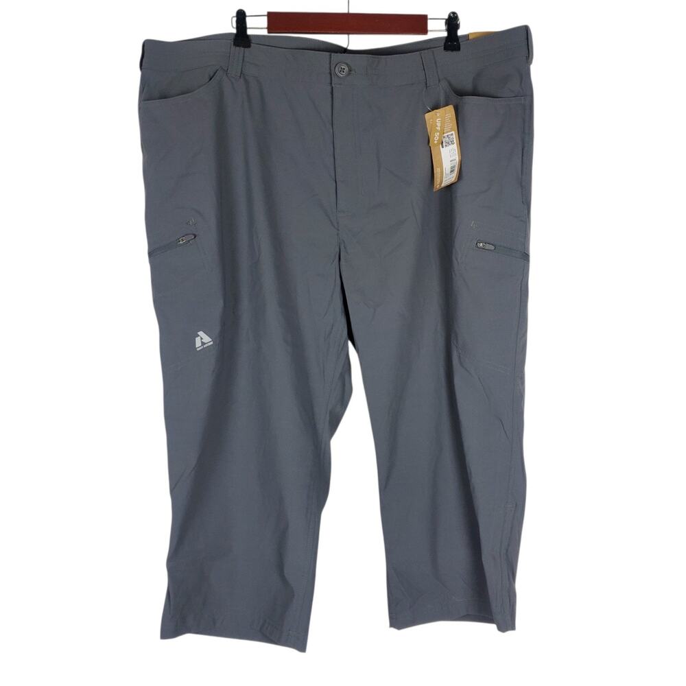 NEW Eddie Bauer First Ascent Guide Pro Capri Pants Womens 24W Gray Cargo Hiking